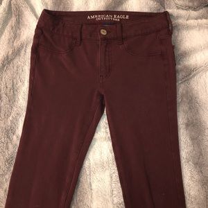 Maroon AEO Jeggings
